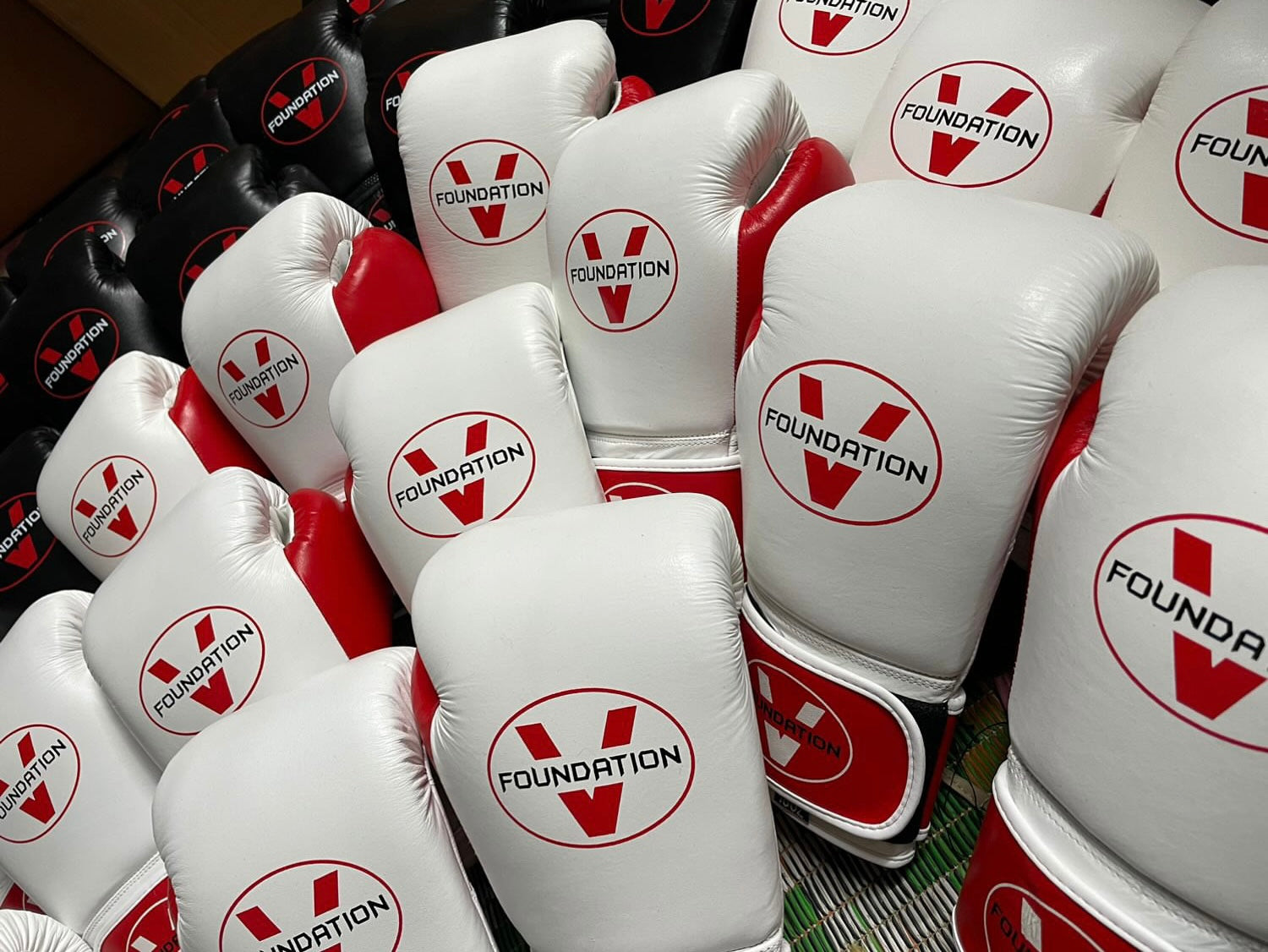 this primarily white boxing gloves are perfect to show off Foundation V as your gym but, the quality is the reason to buy. You are able to train with boxing gloves just for you. You have a secure fit awith the durable construction to last.  16oz is the optical weight for being able to train efficiently the standard.