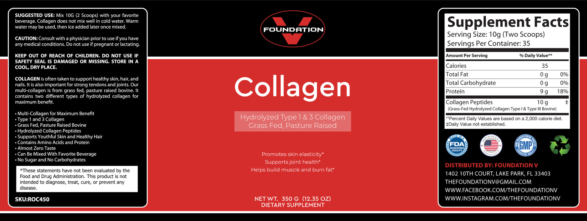 Foundation V supplement Collagen. Multi Collagen Type 1 & 3 sourced from grass-fed, pasture-raised bovine to support age reduction, and unlocking youthful muscle. There are many benefits to using collagen. Quality collagen from foundation V in a potent and natural.